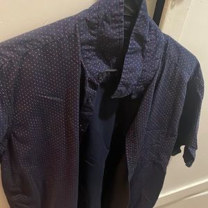 Rugby University - Large - dark blue with red poka dots